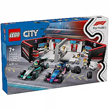 Конструктор Lego City "Гараж F1® и автомобили Mercedes-AMG и Alpine", 60444 Конструктор Lego City "Гараж F1® и автомобили Mercedes-AMG и Alpine", 60444