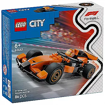 Конструктор Lego City "Пилот F1® с автомобилем для гонки команды McLaren", 60442 Конструктор Lego City "Пилот F1® с автомобилем для гонки команды McLaren", 60442