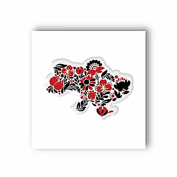 3D стикер "Красно-черная Украина" 3D стикер "Красно-черная Украина"