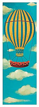 Закладка для книги «Жовто-блакитна повітряна куля» Закладка для книги «Жовто-блакитна повітряна куля»