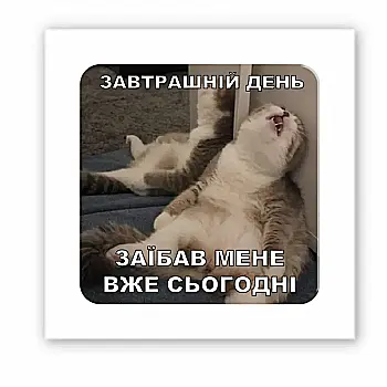 3D стікер "Втомлений кіт" 3D стікер "Втомлений кіт"
