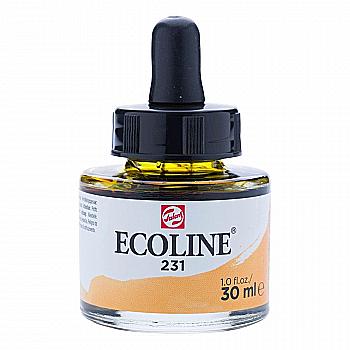 Краска акварельная жидкая Ecoline, (231), Охра золотистая, 30 мл, Royal Talens Краска акварельная жидкая Ecoline, (231), Охра золотистая, 30 мл, Royal Talens