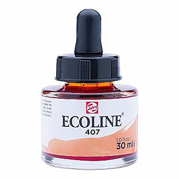 Краска акварельная жидкая Ecoline, (407), Охра темная, 30 мл, Royal Talens Краска акварельная жидкая Ecoline, (407), Охра темная, 30 мл, Royal Talens