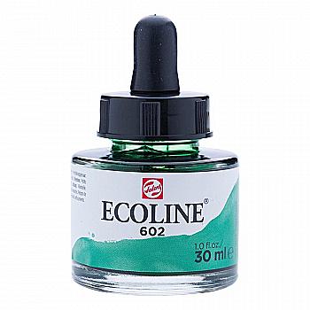 Краска акварельная жидкая Ecoline, (602), Зеленая темная, 30 мл, Royal Talens Краска акварельная жидкая Ecoline, (602), Зеленая темная, 30 мл, Royal Talens