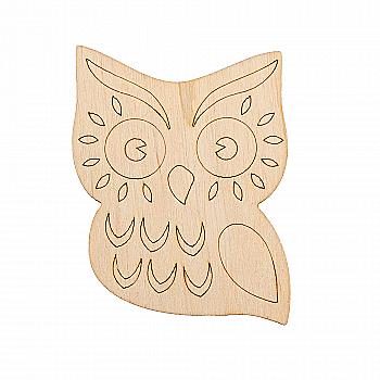Заготівка з фанери Розмальовка "Сова 2" 6,5*4,8 см, 100402 ArtBober Заготівка з фанери Розмальовка "Сова 2" 6,5*4,8 см, 100402 ArtBober