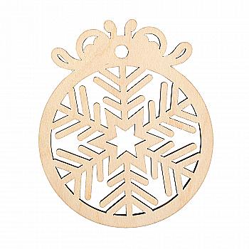 Заготівка дерев`яна Підвіс Сніжинка у кулі, 702940 Заготівка дерев`яна Підвіс Сніжинка у кулі, 702940