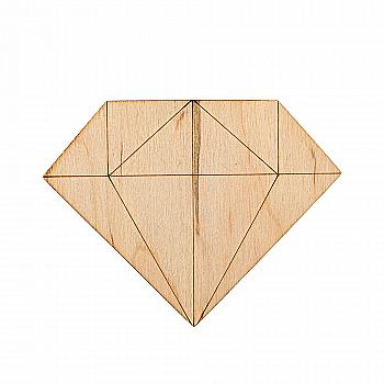 Заготівка з фанери Розмальовка "Кристал" 6,8*9 см, 100007 ArtBober Заготівка з фанери Розмальовка "Кристал" 6,8*9 см, 100007 ArtBober