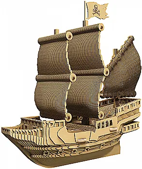 Картонний конструктор "Cartonic 3D Puzzle PIRATE SHIP", CARTSHIP Картонний конструктор "Cartonic 3D Puzzle PIRATE SHIP", CARTSHIP