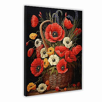 Картина за номерами з алмазною мозаїкою SANTI "Кошик з маками", 40*50 см, 954933 Картина за номерами з алмазною мозаїкою SANTI "Кошик з маками", 40*50 см, 954933