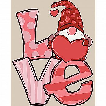 Набір для розпису по номерах 40*50 см "Гномик LOVE", 16130-AC Набір для розпису по номерах 40*50 см "Гномик LOVE", 16130-AC