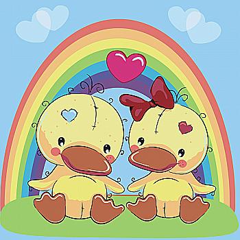 Набір для розпису по номерах 30*30 см "Каченята", ES091, ТМ "Strateg" Набір для розпису по номерах 30*30 см "Каченята", ES091, ТМ "Strateg"