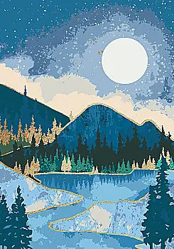 Набір для розпису за номерами "Зорі" 28*40 см, RB-0771, ТМ "RIVIERA BLANCA" Набір для розпису за номерами "Зорі" 28*40 см, RB-0771, ТМ "RIVIERA BLANCA"