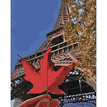 Набір для розпису по номерах 40*50 см "Червоний листок", SY6528 ТМ "Strateg" Набір для розпису по номерах 40*50 см "Червоний листок", SY6528 ТМ "Strateg"