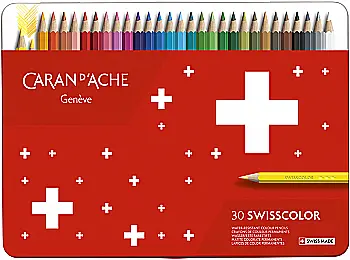 Набір перманентних олівців 30 кол. Caran d`Ache Swisscolor мет. бокс, 1284.730 Набір перманентних олівців 30 кол. Caran d`Ache Swisscolor мет. бокс, 1284.730