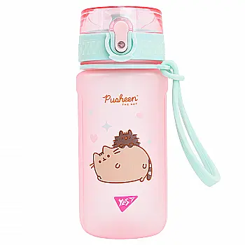Пляшка для води "Pusheen" 500 мл, рожева, софт тач, 708321 Yes Пляшка для води "Pusheen" 500 мл, рожева, софт тач, 708321 Yes