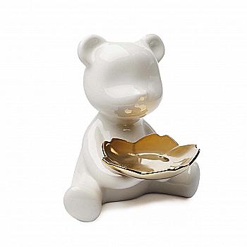 Статуетка  "Глянцевий ведмедик", білий, 30001015 Статуетка  "Глянцевий ведмедик", білий, 30001015