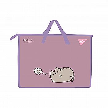 Папка-портфель Yes А3 "Pusheen" с тканевыми ручками, 492280 Папка-портфель Yes А3 "Pusheen" с тканевыми ручками, 492280