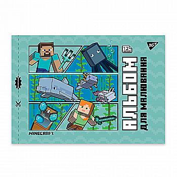 Альбом для малювання "Minecraft Boom" А4 12 арк/100 скоба, з перфорацією, (9506) 130593 YES Альбом для малювання "Minecraft Boom" А4 12 арк/100 скоба, з перфорацією, (9506) 130593 YES