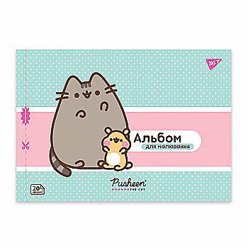 Альбом для малювання "Pusheen" А4 20 арк/100 скоба, з перфорацією, (9391) 130589 YES Альбом для малювання "Pusheen" А4 20 арк/100 скоба, з перфорацією, (9391) 130589 YES