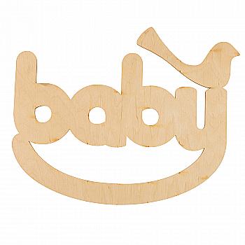 Заготівка дерев`яна Baby з пташкою, С2 Заготівка дерев`яна Baby з пташкою, С2