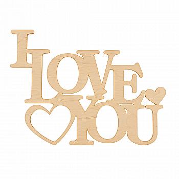 Заготівка дерев`яна I love You, С103 Заготівка дерев`яна I love You, С103