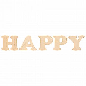 Заготовка деревянная Happy (буквы), С17 Заготовка деревянная Happy (буквы), С17
