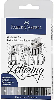 Набір ручок капілярних PITT Artist Pen Lettering, 8 шт., 267118 Faber-Castell Набір ручок капілярних PITT Artist Pen Lettering, 8 шт., 267118 Faber-Castell