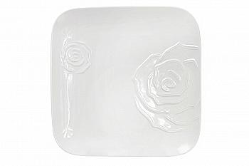 Тарілка порцелянова обідня 30 см, квадратна, 558-520