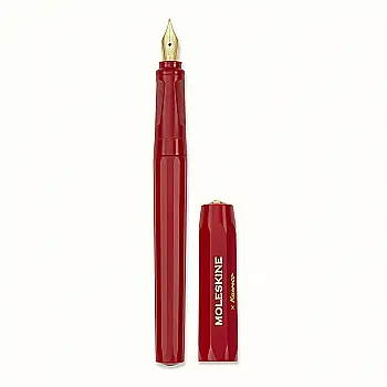 Ручка чернильная Moleskine x Kaweco, красная M, чернила синие, KAWFOUNTPENMRED Ручка чернильная Moleskine x Kaweco, красная M, чернила синие, KAWFOUNTPENMRED