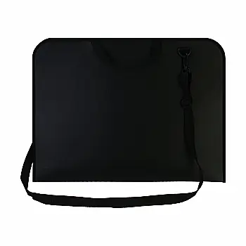 Портфель пластиковий на блискавці, чорний А3, МХ30004 Портфель пластиковий на блискавці, чорний А3, МХ30004