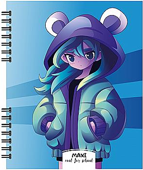 Блокнот В5, пластикова обкл., спіраль, 60 арк., клітинка, MX26308 Блокнот В5, пластикова обкл., спіраль, 60 арк., клітинка, MX26308