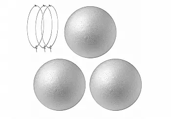 Пінопластові заготовки SANTI "Куля" 3 шт/уп., 7 см, 743107