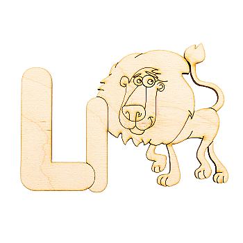 Заготівка дерев`яна Алфавіт латиниця, літера L, ACP-012 Заготівка дерев`яна Алфавіт латиниця, літера L, ACP-012