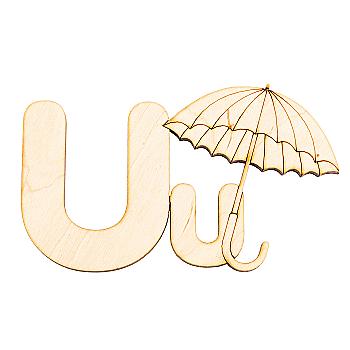 Заготівка дерев`яна Алфавіт латиниця, літера U, ACP-021 Заготівка дерев`яна Алфавіт латиниця, літера U, ACP-021
