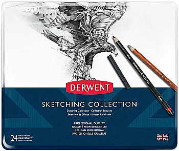 Набір матеріалів д/графіки "Sketching Collection", 24шт., метал. коробка, асорті, D-34306 Набір матеріалів д/графіки "Sketching Collection", 24шт., метал. коробка, асорті, D-34306