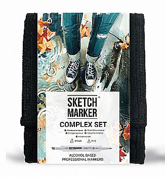 Набір маркерів SketchMarker Complex, 12 шт+сумка органайзер, SM-12COMPX Набір маркерів SketchMarker Complex, 12 шт+сумка органайзер, SM-12COMPX