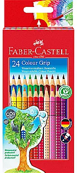 Карандаши 24 цв. Grip2001 акварельные трёхгранные, 112424 Faber-Castell, 15116 Карандаши 24 цв. Grip2001 акварельные трёхгранные, 112424 Faber-Castell, 15116
