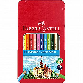 Набор карандашей 12 цв. "Замок" в мет. коробке, 115801 Faber-Castell, 27984 Набор карандашей 12 цв. "Замок" в мет. коробке, 115801 Faber-Castell, 27984