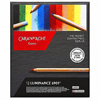 Набір перманентних олівців 12 кол. Caran d`Ache Luminance 6901 карт. бокс, 6901.712 Набір перманентних олівців 12 кол. Caran d`Ache Luminance 6901 карт. бокс, 6901.712