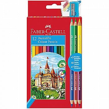 Набор карандашей 12 цв. "Замок" с точилкой, 110312 Faber-Castell Набор карандашей 12 цв. "Замок" с точилкой, 110312 Faber-Castell