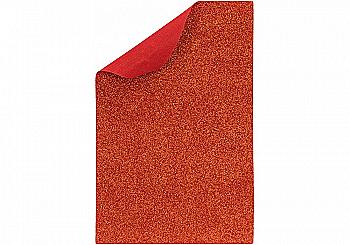 Флізелін з блискітками, 20х30 см,  червоний,MX61878