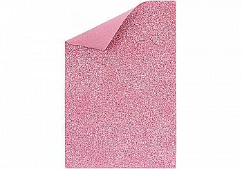 Флізелін з блискітками, 20х30 см, рожевий,MX61879