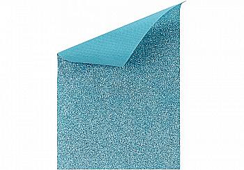 Флізелін з блискітками, 20х30 см, блакитний,MX61883