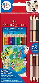 Набір олівців 10 кол. тригранні + 3 двосторонніх круглих, 201746 Faber-Castell Набір олівців 10 кол. тригранні + 3 двосторонніх круглих, 201746 Faber-Castell
