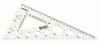 Трикутник 22 см пластиковий, білий, К-9035, ТМ "Атлас" Трикутник 22 см пластиковий, білий, К-9035, ТМ "Атлас"