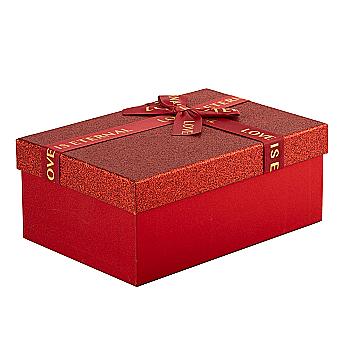 Подарункова коробка прямокутна, червона блиск "Love", 19*12*6,5 см, 1235178051 Подарункова коробка прямокутна, червона блиск "Love", 19*12*6,5 см, 1235178051