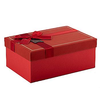 Подарочная коробка прямоугольная, красная с бантом, 23*16*9,5 см, 1235182913 Подарочная коробка прямоугольная, красная с бантом, 23*16*9,5 см, 1235182913