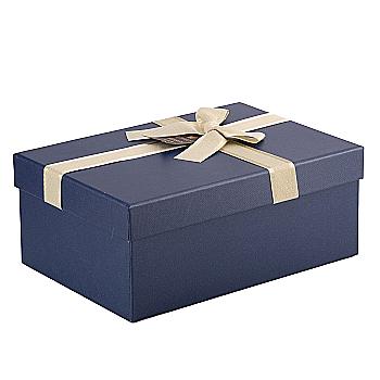 Подарункова коробка прямокутна, синя з золотим бантом, 19*12*6,5 см, 1235183831 Подарункова коробка прямокутна, синя з золотим бантом, 19*12*6,5 см, 1235183831