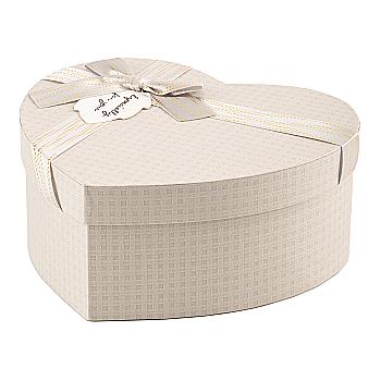 Подарункова коробка у вигляді серця, сіра "For you" з бантом, 16*14*6 см, 270376451 Подарункова коробка у вигляді серця, сіра "For you" з бантом, 16*14*6 см, 270376451