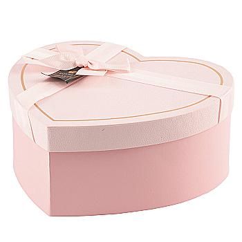 Подарункова коробка у вигляді серця, рожева з бантом "Lovery hearts", 16*14*6 см, 270388261 Подарункова коробка у вигляді серця, рожева з бантом "Lovery hearts", 16*14*6 см, 270388261